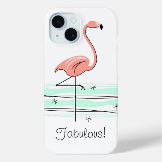 Flamingo Ocean 'Fabulous!' iPhone case (Achterkant)