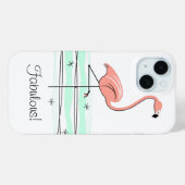Flamingo Ocean 'Fabulous!' iPhone case (Achterkant (horizontaal))