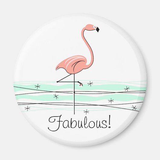 Flamingo Ocean Fabulous magnet (Voorkant)