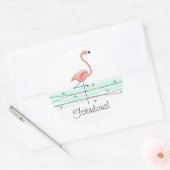Flamingo Ocean Fabulous! sticker! Ronde Sticker (Envelop)