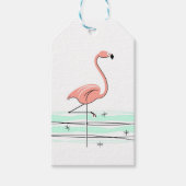Flamingo Ocean gift labels Cadeaulabel (Voorkant)
