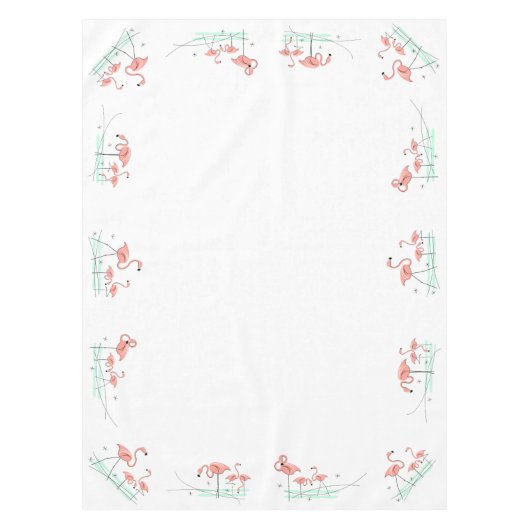 Flamingo Ocean Group border tablecloth Tafelkleed (Voorkant)