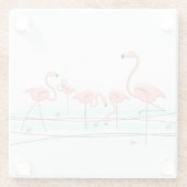Flamingo Ocean Group onderzetter glass (Achterkant)