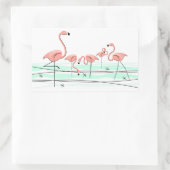 Flamingo Ocean Group sticker rechthoek (Tas)
