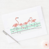 Flamingo Ocean Group sticker rechthoek (Envelop)