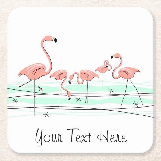 Flamingo Ocean Group Text onderzetters (Voorkant)
