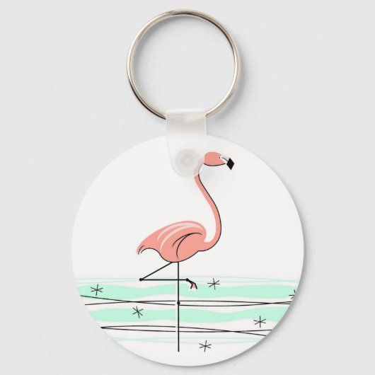Flamingo Ocean key chain Sleutelhanger (Voorkant)