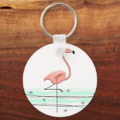 Flamingo Ocean key chain Sleutelhanger (Voorkant)