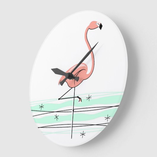 Flamingo Ocean klok rond (Hoek)