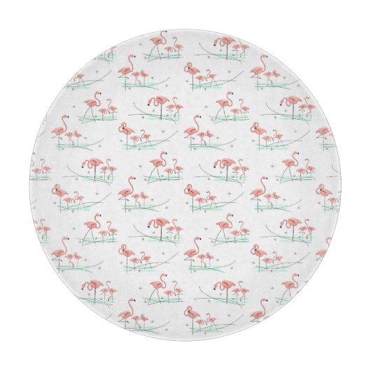 Flamingo Ocean Multi-cutting board round Snijplank (Voorkant)