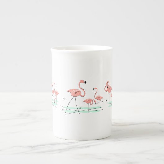 Flamingo Ocean Multi Large bone china mok (Voorkant)