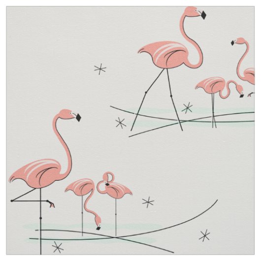 Flamingo Ocean Multi large patroon Stof (Swatch)