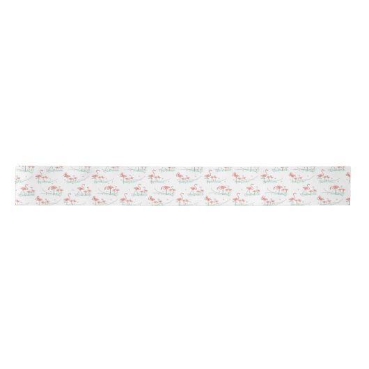 Flamingo Ocean Multi ribbon satin Satijnen Lint (Voorkant)