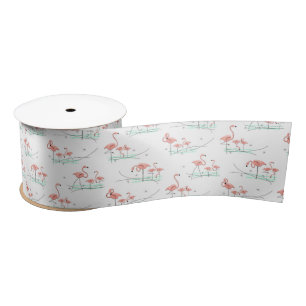 Flamingo Ocean Multi ribbon satin Satijnen Lint
