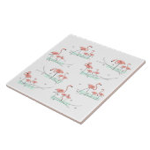 Flamingo Ocean Multi tile Tegeltje (Zijkant)