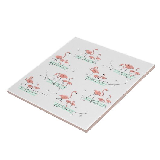 Flamingo Ocean Multi tile Tegeltje (Zijkant)