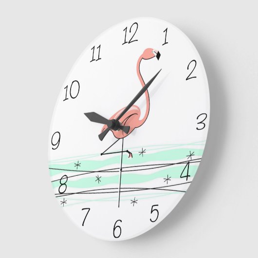 Flamingo Ocean Nummers klok rond (Hoek)
