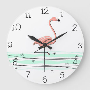 Flamingo Ocean Nummers klok rond