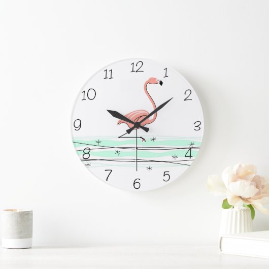 Flamingo Ocean Nummers klok rond (Huis)