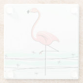 Flamingo Ocean onderzetter glass (Achterkant)