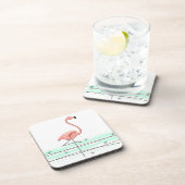 Flamingo Ocean onderzetters plastic (Rechterzijde)