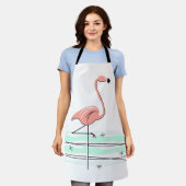 Flamingo Ocean over het hele pron Schort (Gedragen)