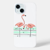 Flamingo Ocean Pair iPhone hoesje (Achterkant)