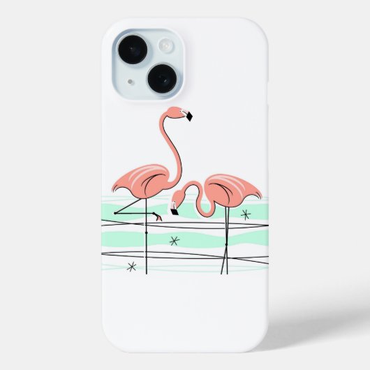 Flamingo Ocean Pair iPhone hoesje (Achterkant)