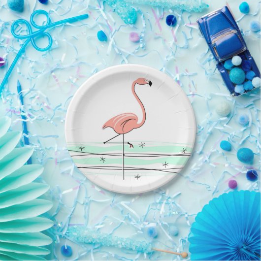 Flamingo Ocean paper bord (Feest)