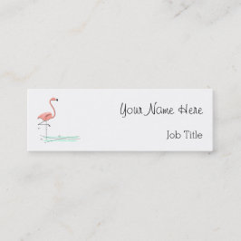 Flamingo Ocean side text skinny Mini Visitekaartje