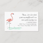 Flamingo Ocean side text Visitekaartje (Achterkant)
