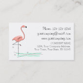 Flamingo Ocean side text Visitekaartje (Achterkant)