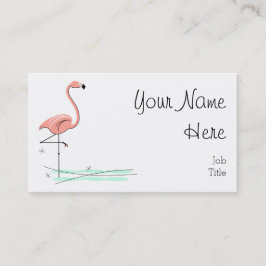 Flamingo Ocean side text Visitekaartje