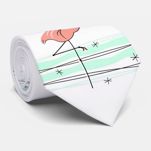 Flamingo Ocean stropdas (Opgerold)