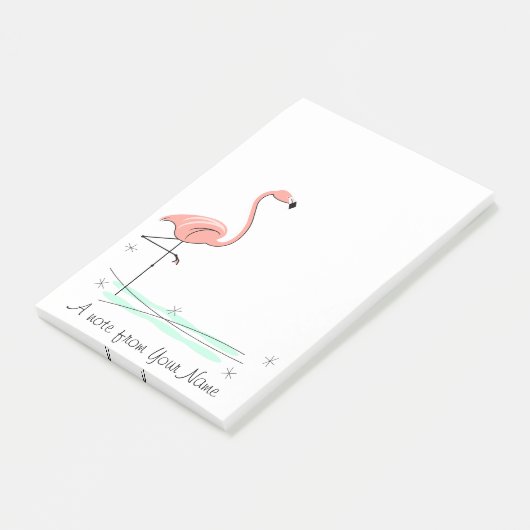 Flamingo Ocean "Text" vertical Post-it® Notes (Schuin)