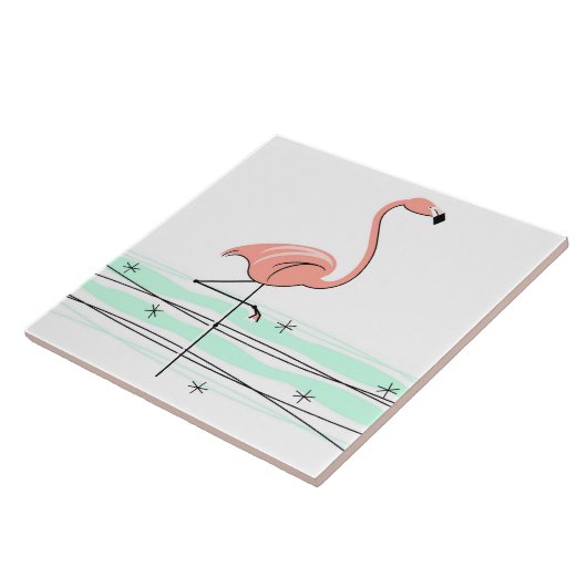 Flamingo Ocean tile Tegeltje (Zijkant)