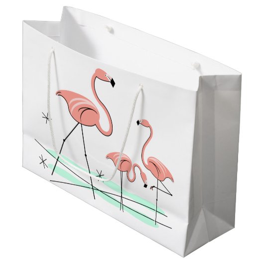 Flamingo Ocean Trio 2 gift grote zak Groot Cadeauzakje (Voorkant Gekanteld)