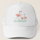 Flamingo Ocean Trio 2 groep vrachtwagenhoed Trucker Pet (Voorkant)