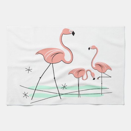 Flamingo Ocean Trio 2 keukendoek Theedoek (Horizontaal)
