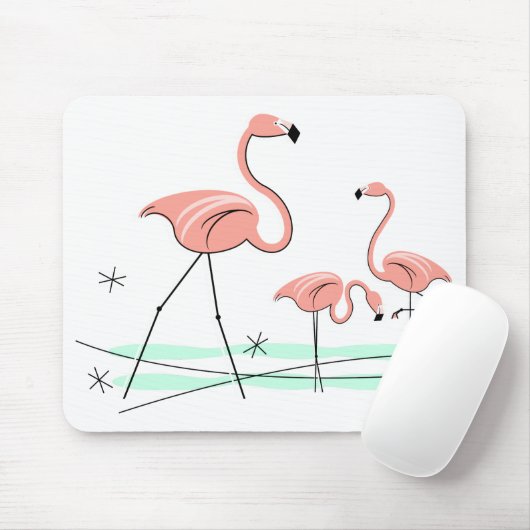 Flamingo Ocean Trio 2 mousepad Muismat (Met muis)