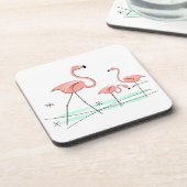 Flamingo Ocean Trio 2 plastic onderzetters (Linkerzijde)