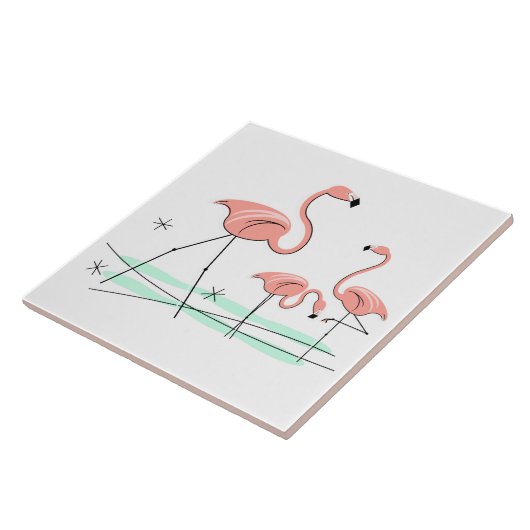 Flamingo Ocean Trio 2 tegel Tegeltje (Zijkant)