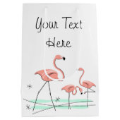 Flamingo Ocean Trio 2 Text gift medium Cadeauzakje (Achterkant)