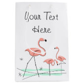 Flamingo Ocean Trio 2 Text gift medium Medium Cadeauzakje (Voorkant)