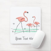 Flamingo Ocean Trio 2 "Text" mousepad Muismat (Met muis)
