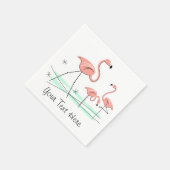 Flamingo Ocean Trio 2 Text paper napkins Servetten (Hoek)