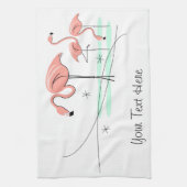 Flamingo Ocean Trio 3 keukenhanddoek voor tekst (Verticaal)