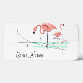 Flamingo Ocean Trio 3 'Name' iPad case (Achterkant (horizontaal))