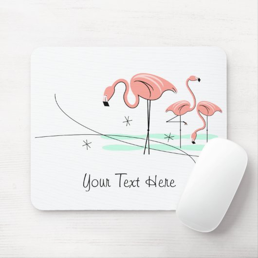 Flamingo Ocean Trio 3 "Text" mousepad Muismat (Met muis)