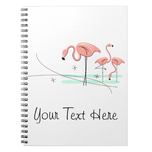 Flamingo Ocean Trio 3 Text notitieboek (Voorkant)